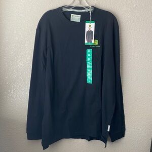 John Deere Men's Long Sleeve Tee 100%Cotton Embroided/Black  (Reduced Price!!!)